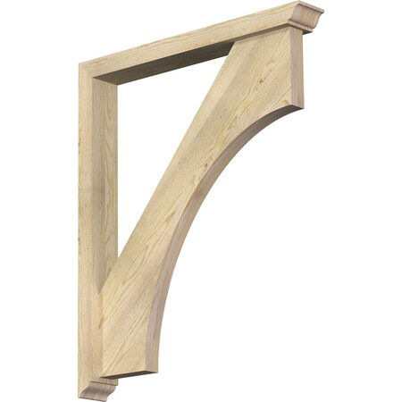 Ekena Millwork Westlake Traditional Rough Sawn Bracket w/ Offset Brace, Douglas Fir, 4"W x 30"D x 36"H BKT0402X30X36WTL01RDF